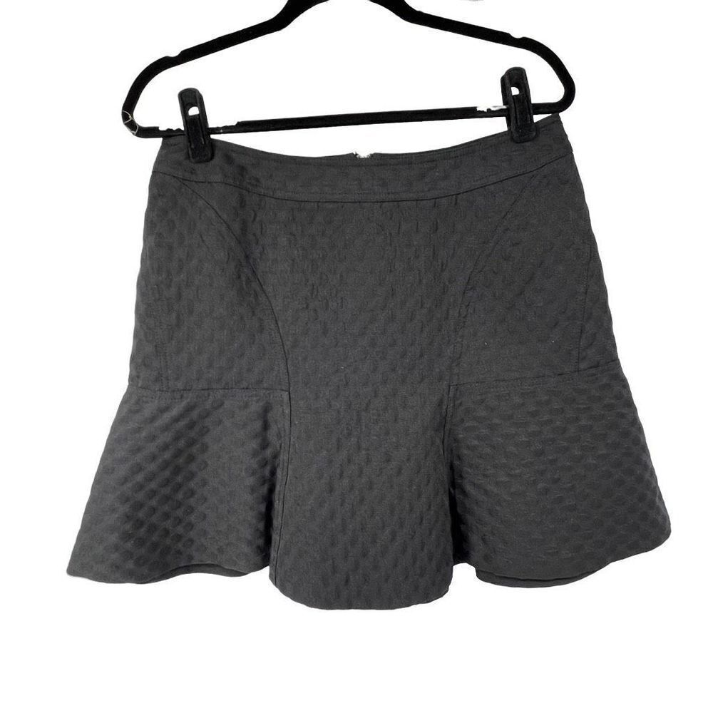 Worthington Black Peplum Flare Skirt Women’s 10